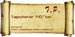 Tagscherer Péter névjegykártya
