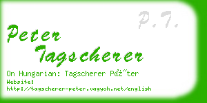 peter tagscherer business card